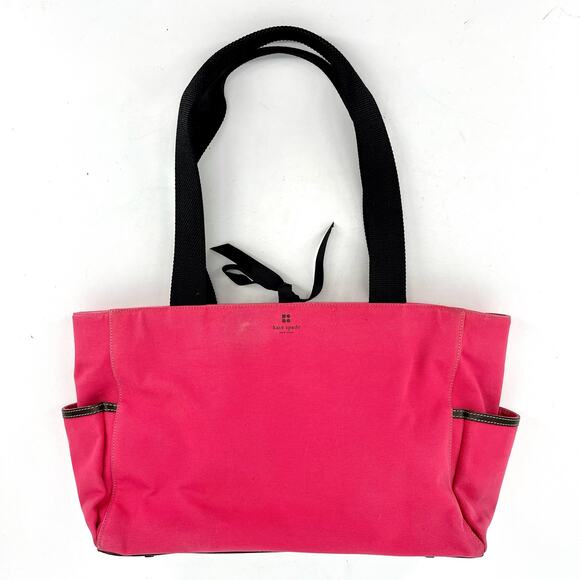 Kate Spade hot pink canvas picnic tote - Picture 2 of 10